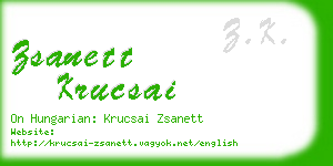 zsanett krucsai business card